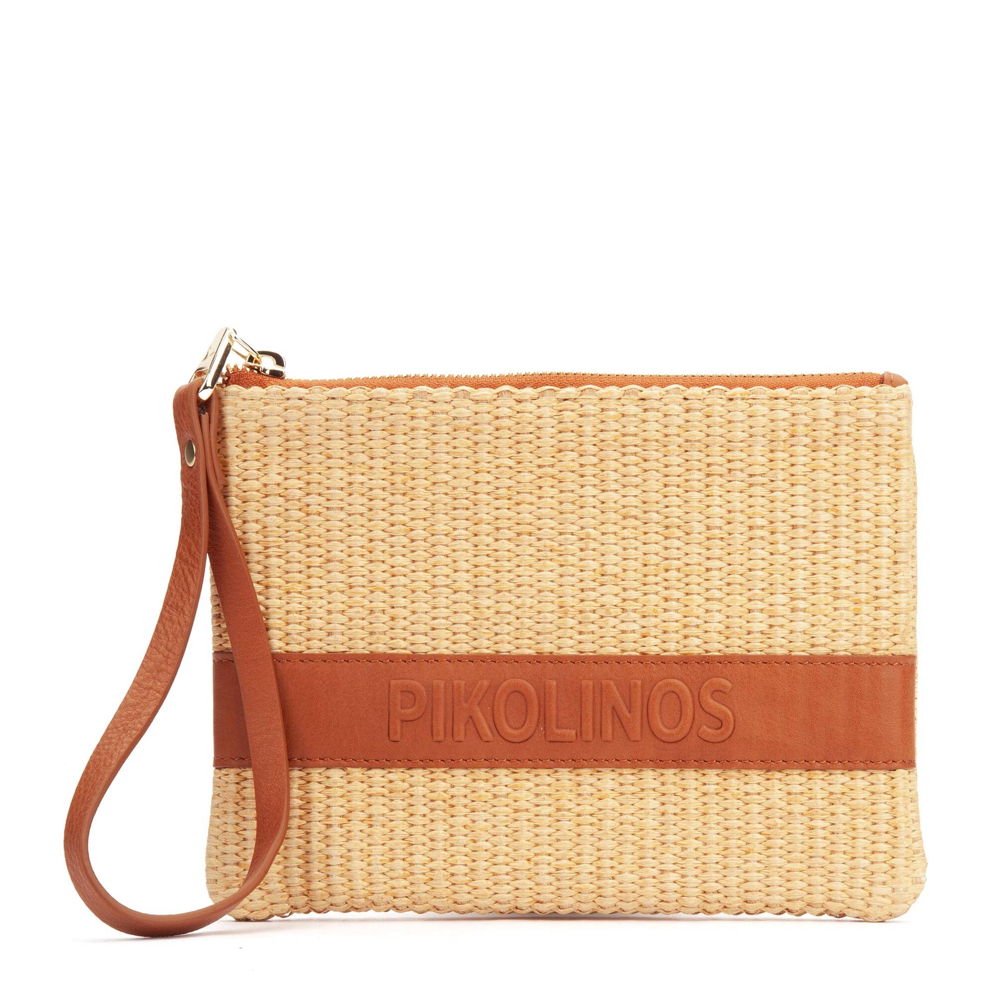 ALTAFULLA - Bolso de mano de rafia y piel para mujer