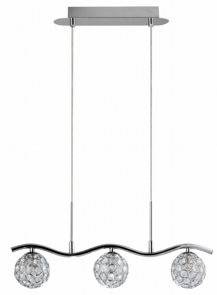 Lampa wisząca chromowana-przezroczysty STARLET 3xG9x40W Candellux