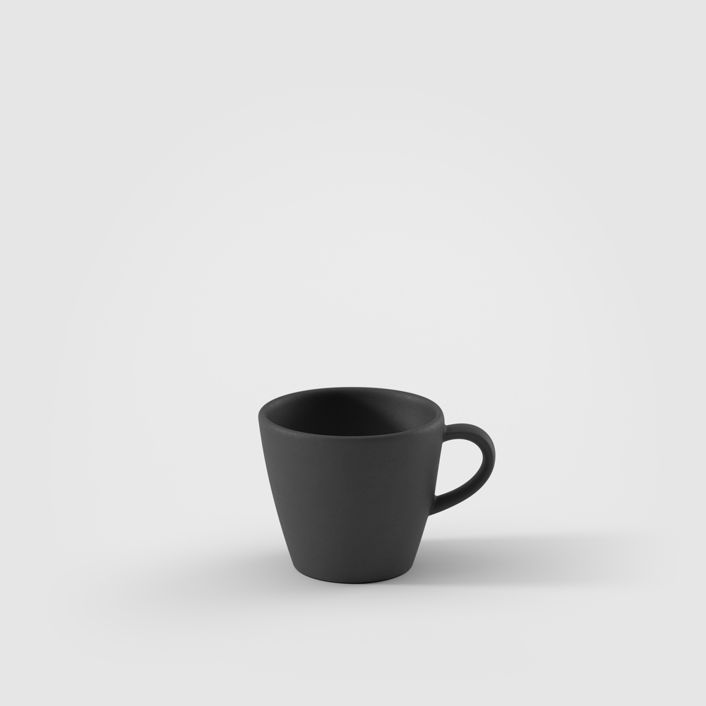 Manufacture Espresso cup - Black, 2.1 oz, Premium Porcelain