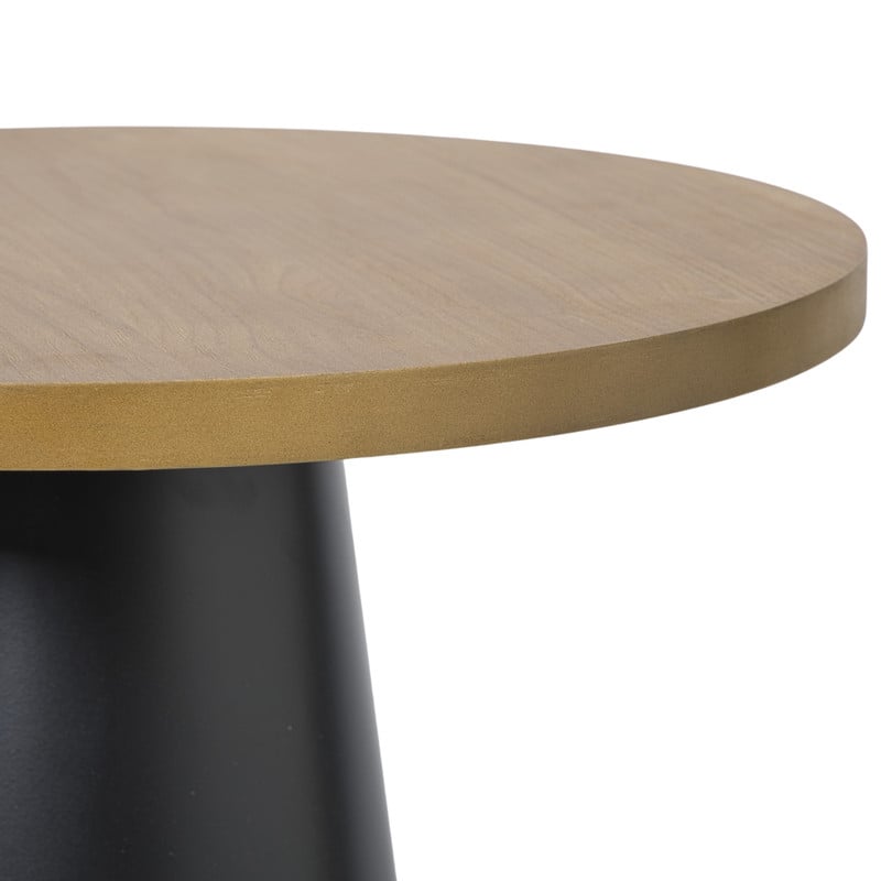 Bijzettafel Chico - bruin/zwart - &Oslash;39.5x48.5 cm