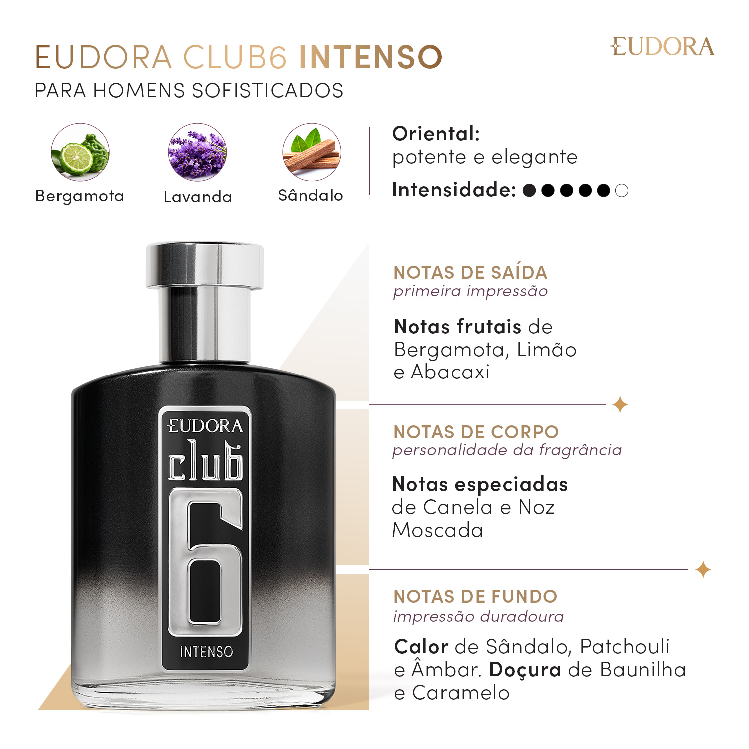 Club 6 Intenso Desodorante Colônia 95ml