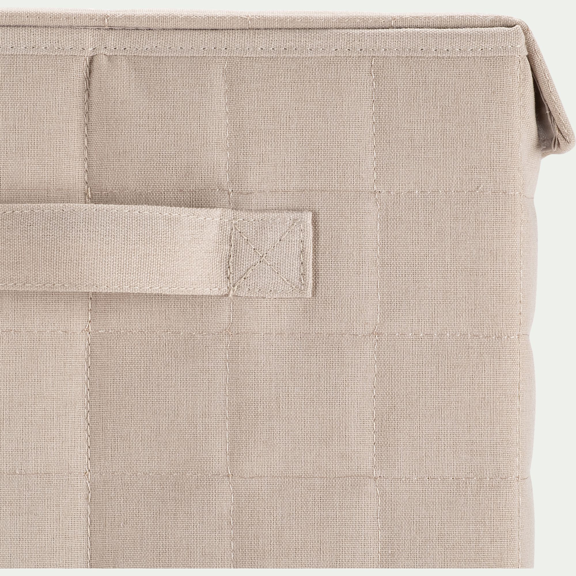 PEYROLLES - Panier à linge pliable en tissu H60cm - beige