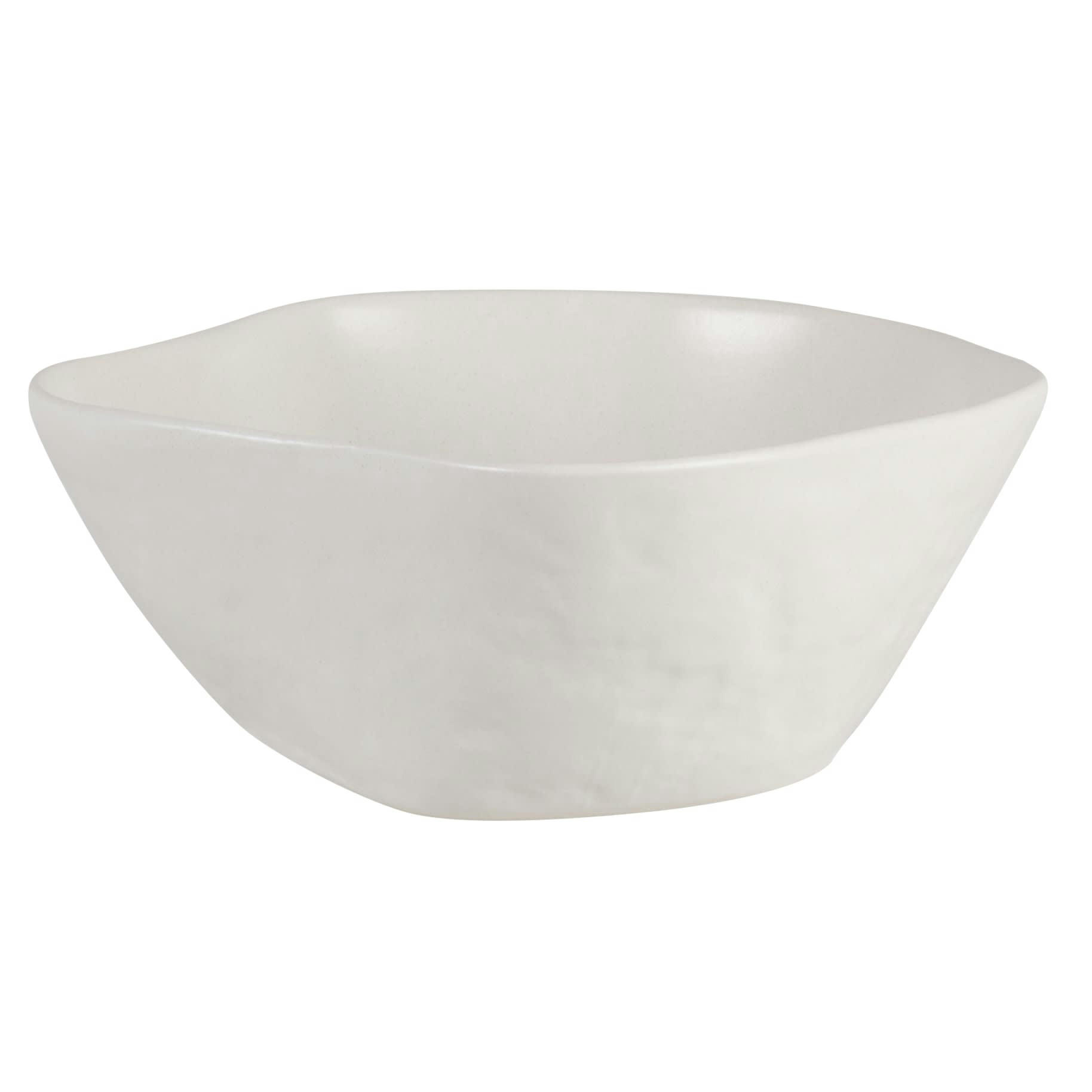 SELMA - Coupelle en grès modelé blanc