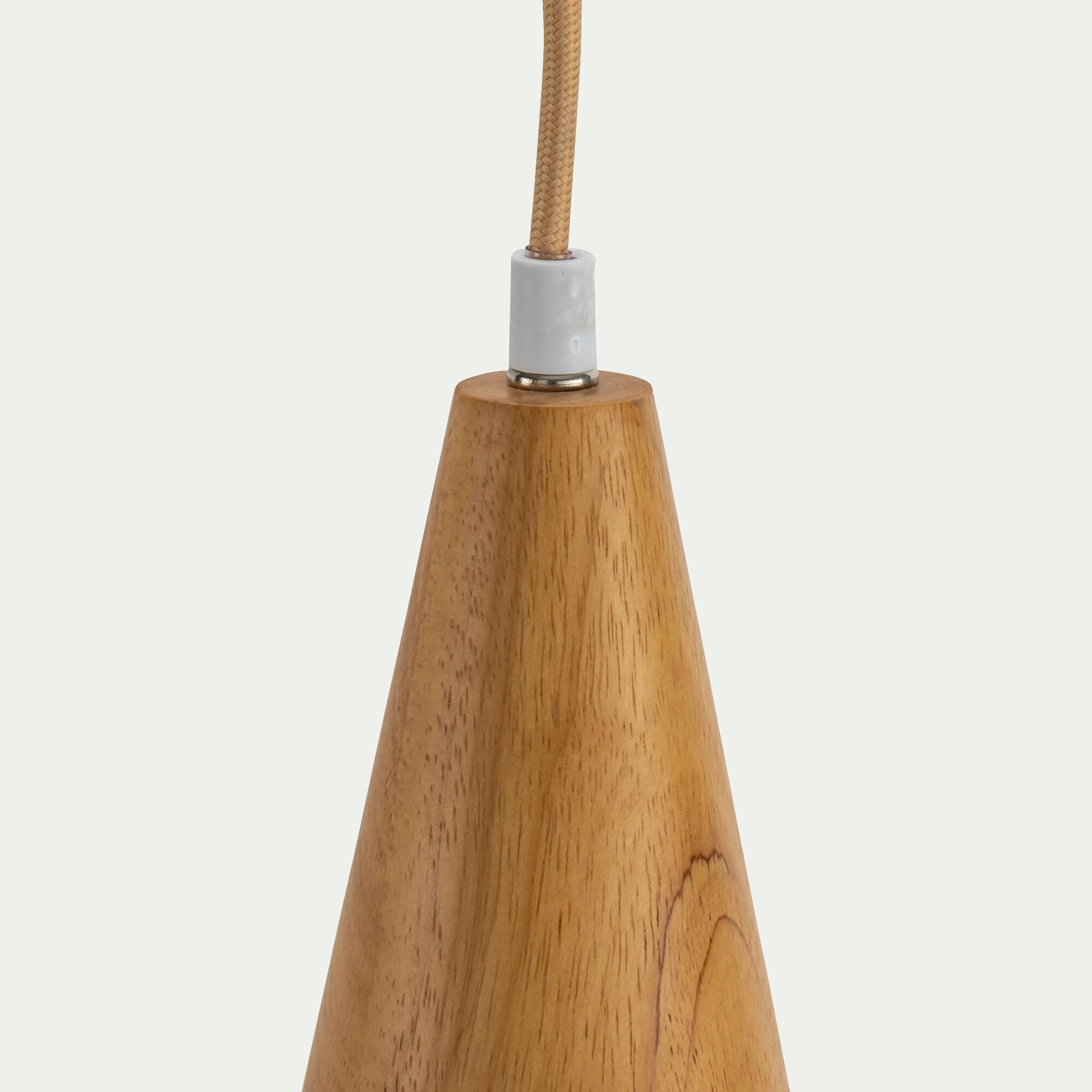 MELINA - Suspension électrifiée en bois d'hévéa - bois clair