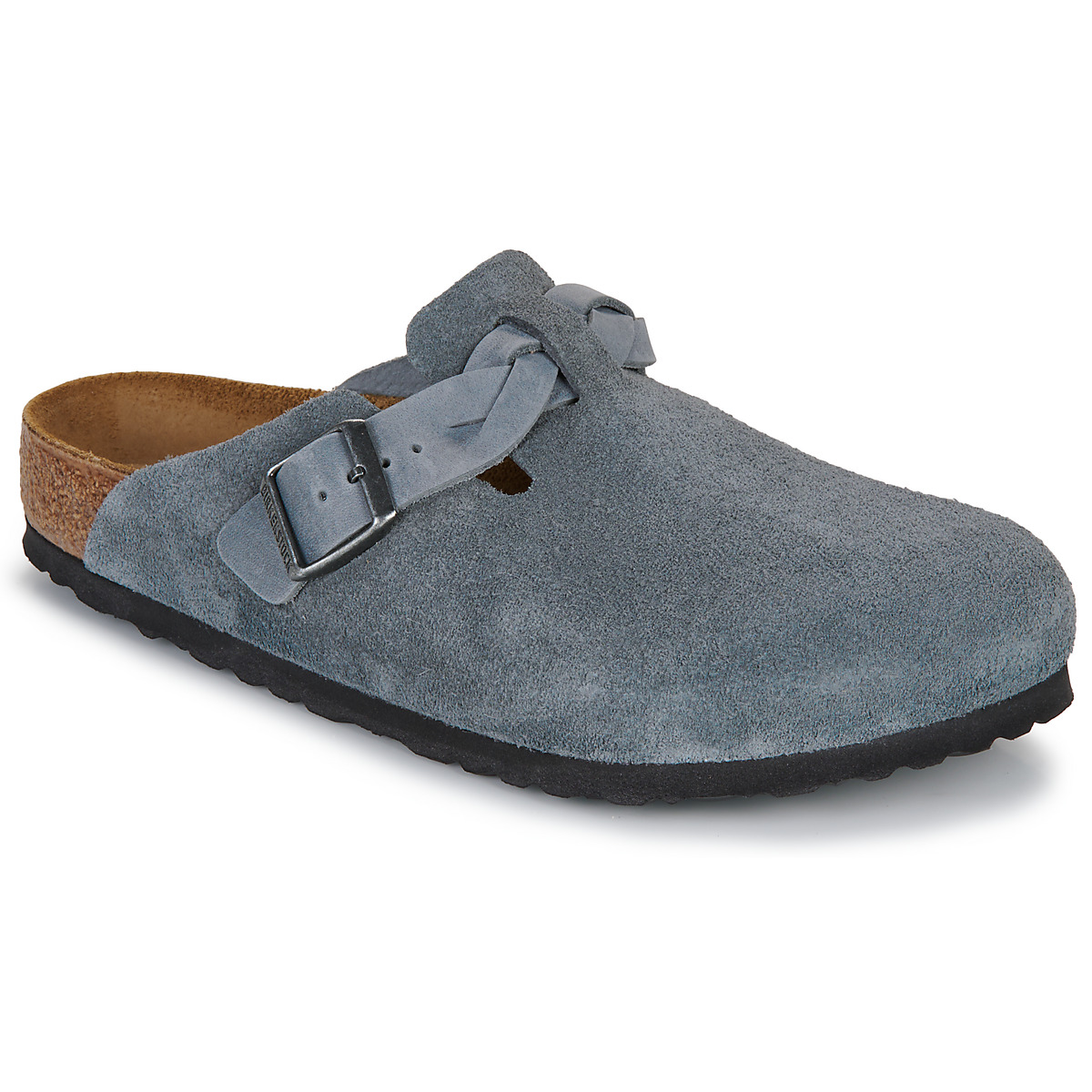 BIRKENSTOCK - Boston Braided LEOI/LEVE Basalt Gray - Oiled / Leather / Suede / Basalt / Granite / Regular