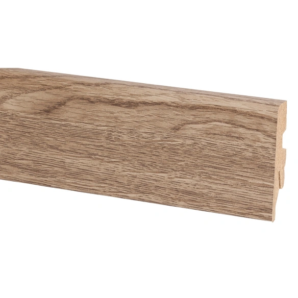 Sockelleiste, Eiche braun, HDF, LxHxT: 260 x 6 x 2 cm