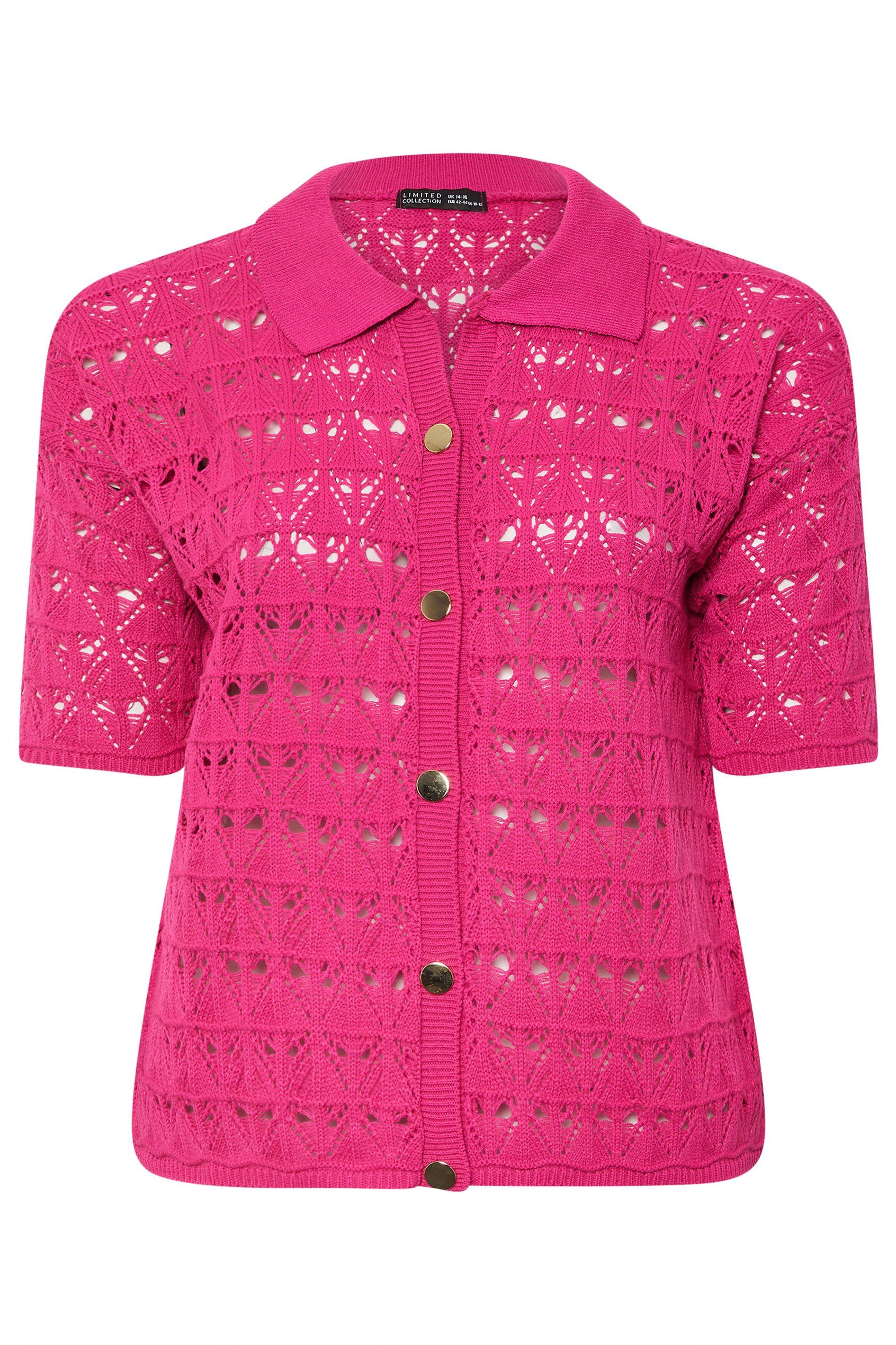 Yours Button Through Crochet Shirt