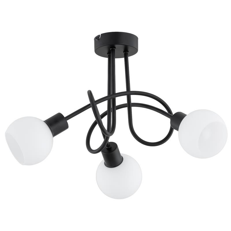 Lampa sufitowa czarno-biała ERYKA 3xE14x10W wym: 30x49x49 cm Alfa