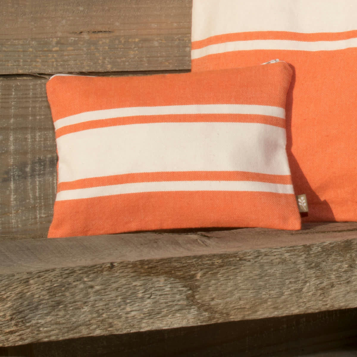 ST TROPEZ - Pochette de plage coton  18x24 mandarine