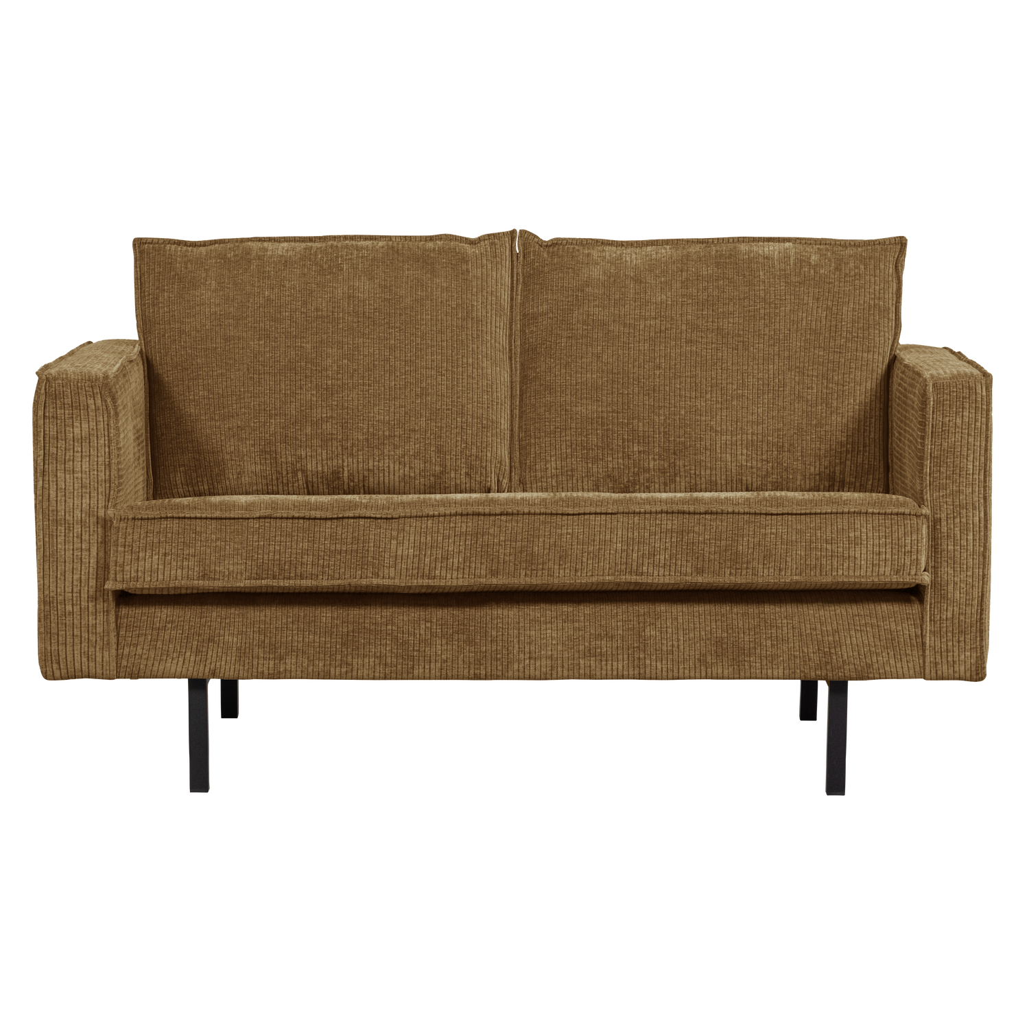 WOOOD 2-zits bank Rodeo - Ribstof - Honinggeel - 85x150x86