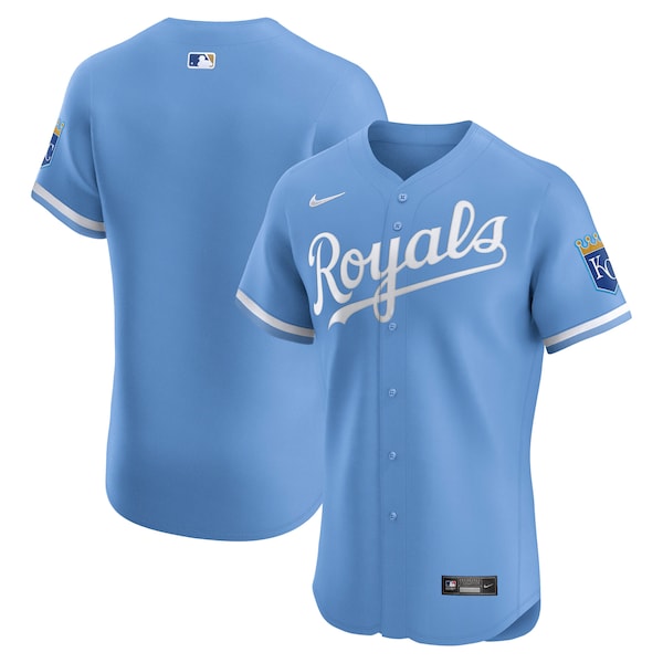 Kansas City Royals Nike Alternate Elite Jersey - Light Blue/White/Royal