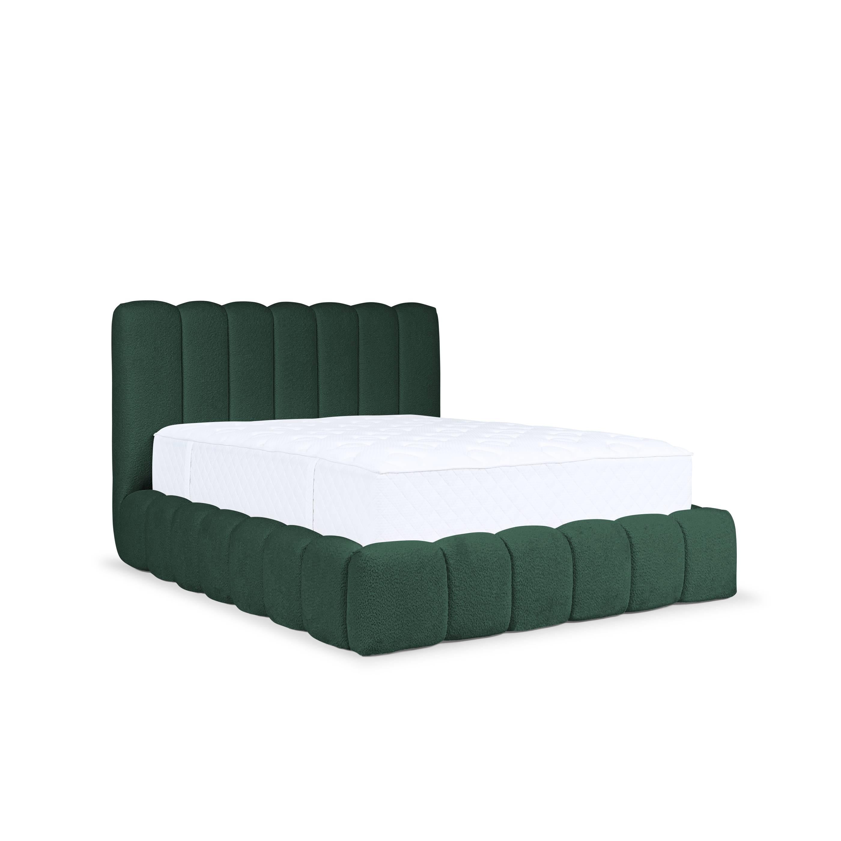 by fonQ Dawn Bedframe met Opbergruimte - 200 x 200 cm - Groen