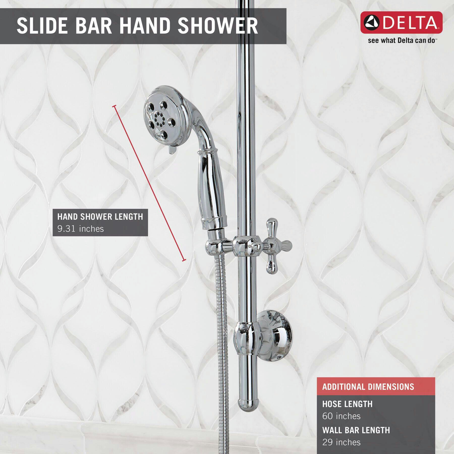 Delta H2Okinetic 3 Setting Hand Shower, Chrome