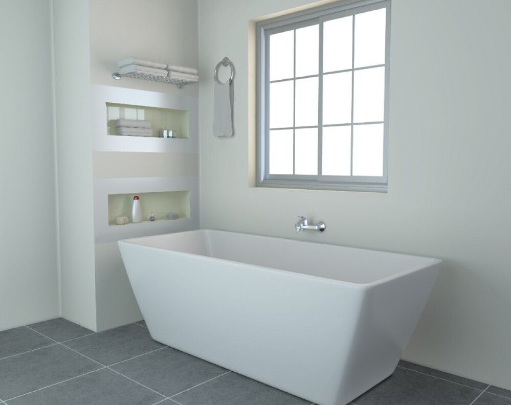 BADEKAR FRITTSTÅENDE CAMARGUE MARSTRAND HVIT 170X75CM