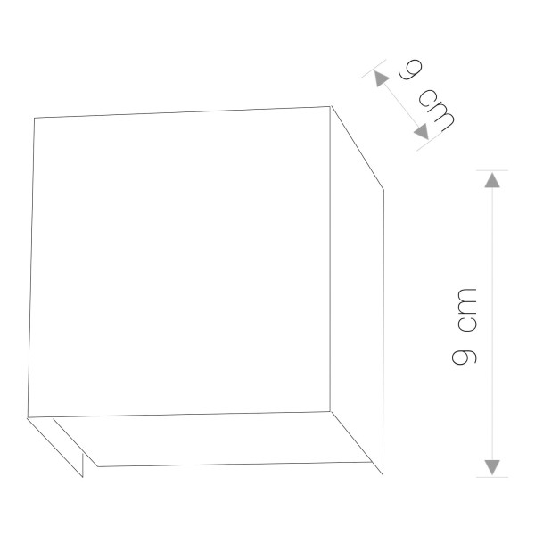 Kinkiet srebrny CUBE 1xG9x35W wym:9,5x9,5x9,5cm IP20 Nowodvorski