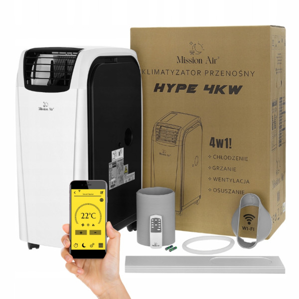 Klimatyzator przenośny Mission Air HYPE 4kW WiFi do 45m²