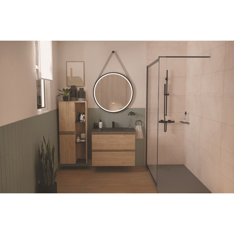 Ensemble de salle de bain Ebène bois 80 cm ONDEE