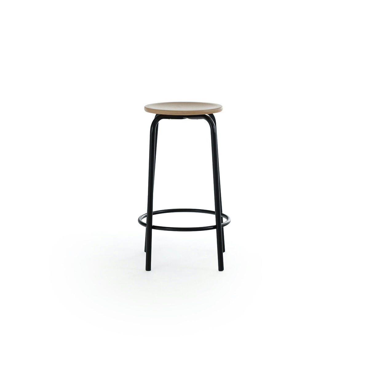 Tabouret de bar piètement métal acier H65 cm, Hiba