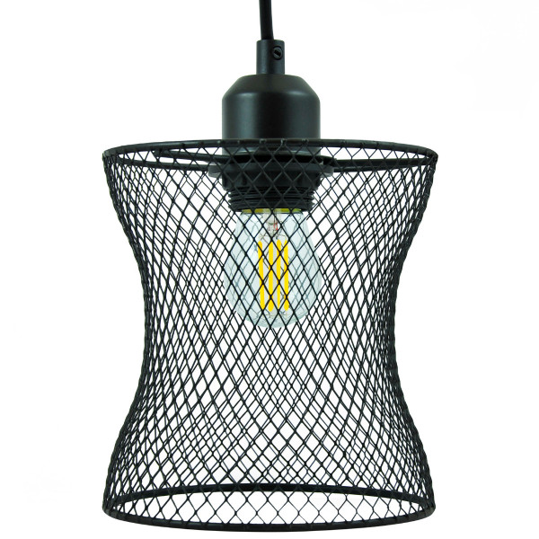Lampa wisząca czarna HASLO1xE27x20W wym: 150x22x15 cm Polux
