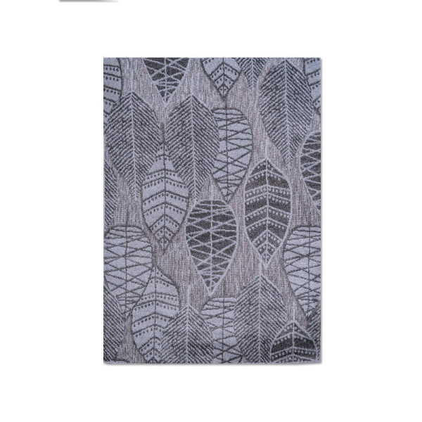 Dywan zewnętrzny Modena listki szare 120 cm x 170 cm