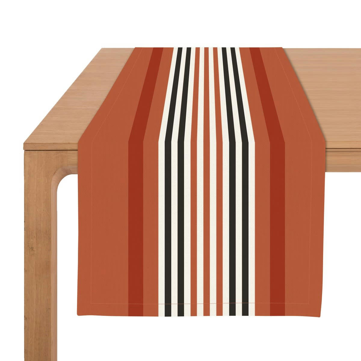 AINHOA - Chemin de table coton Terracotta 50x155 cm