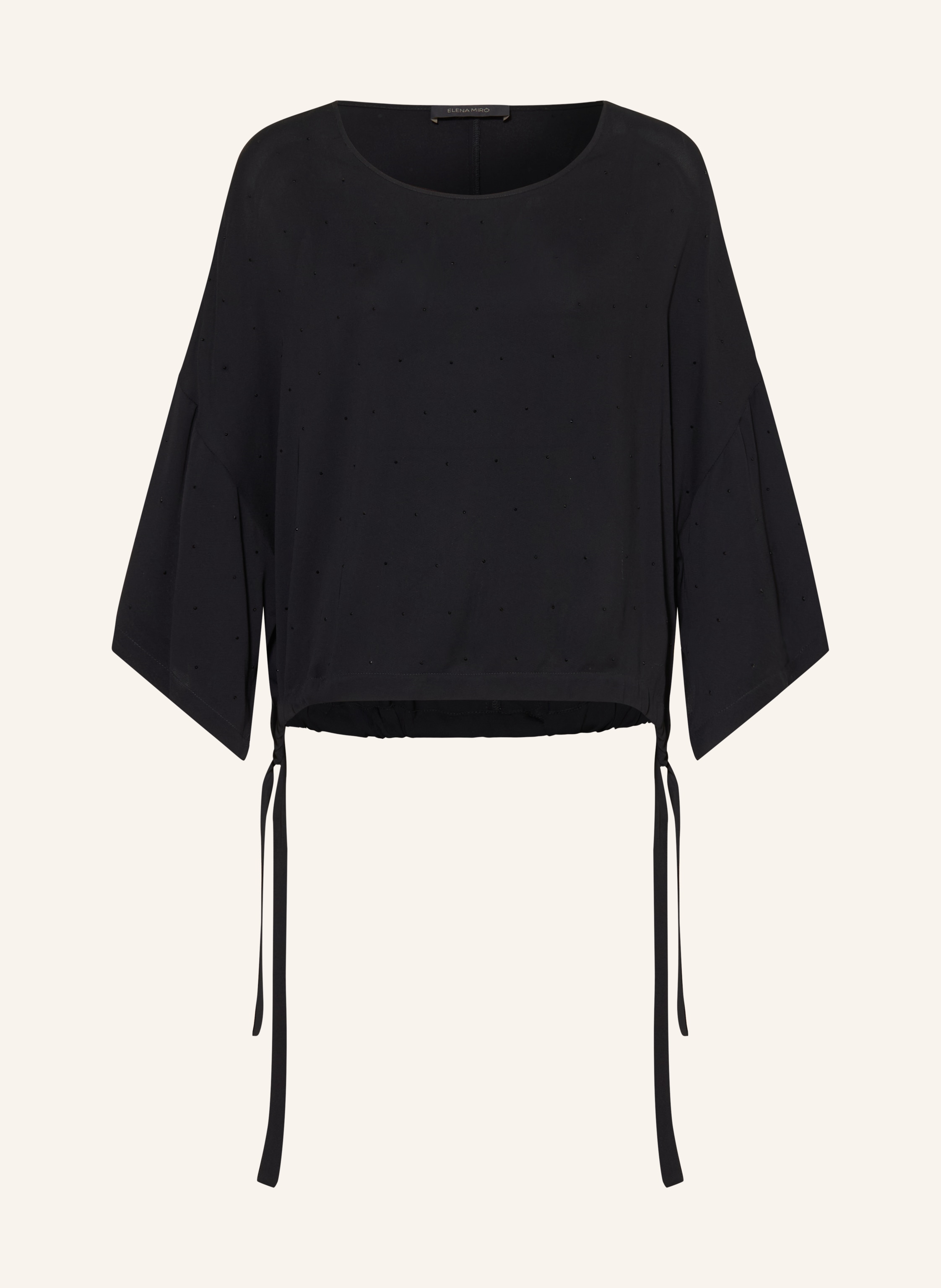 ELENA MIRO Oversized-Blusenshirt mit Schmucksteinen