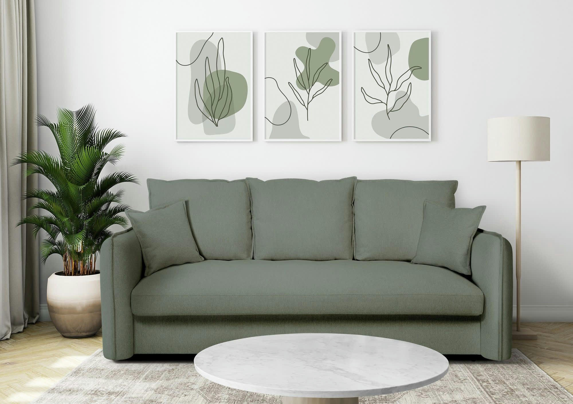 RIGEL - Canapé droit convertible 3 places  en polyester