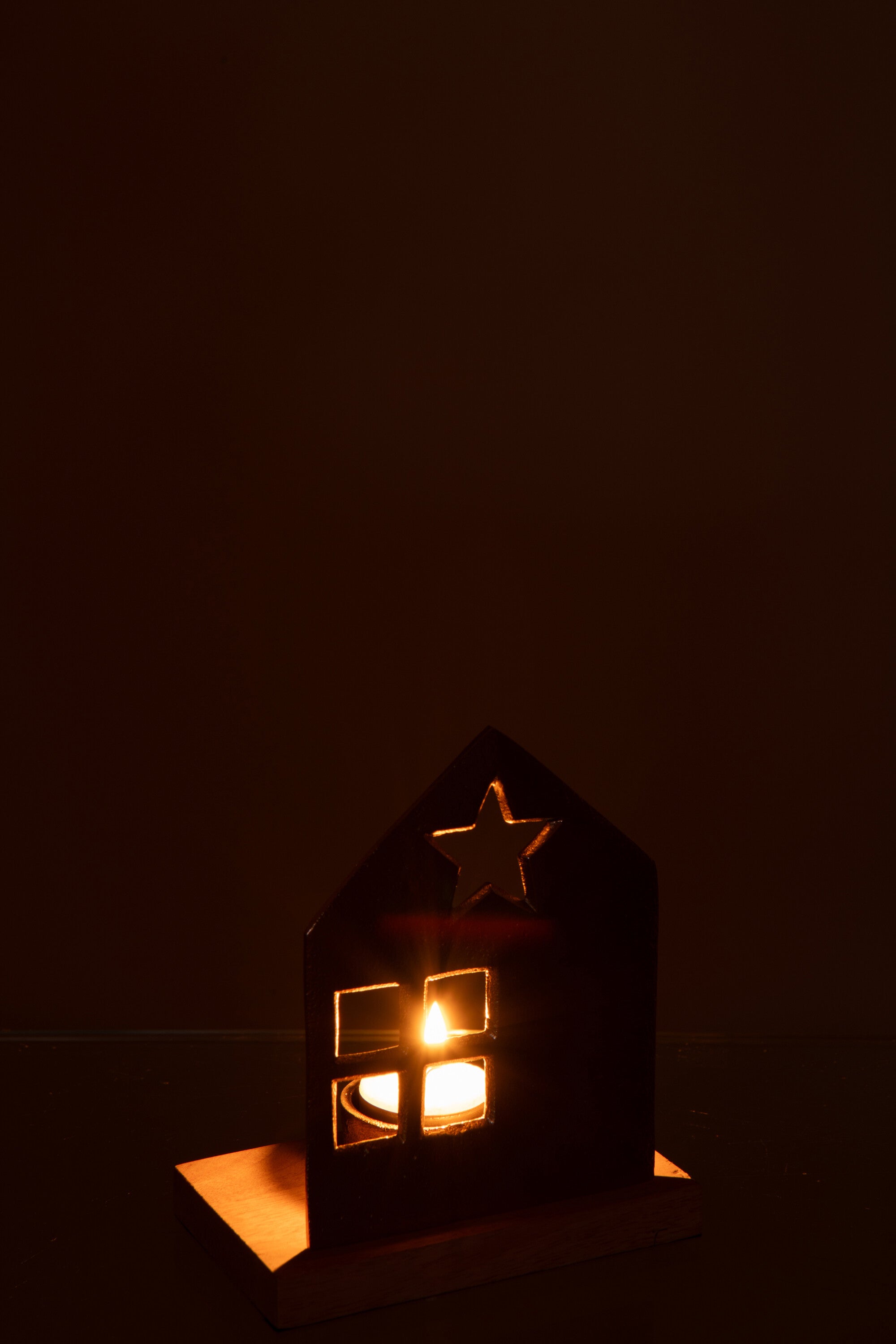 J-Line theelichthouder - aluminium - goud