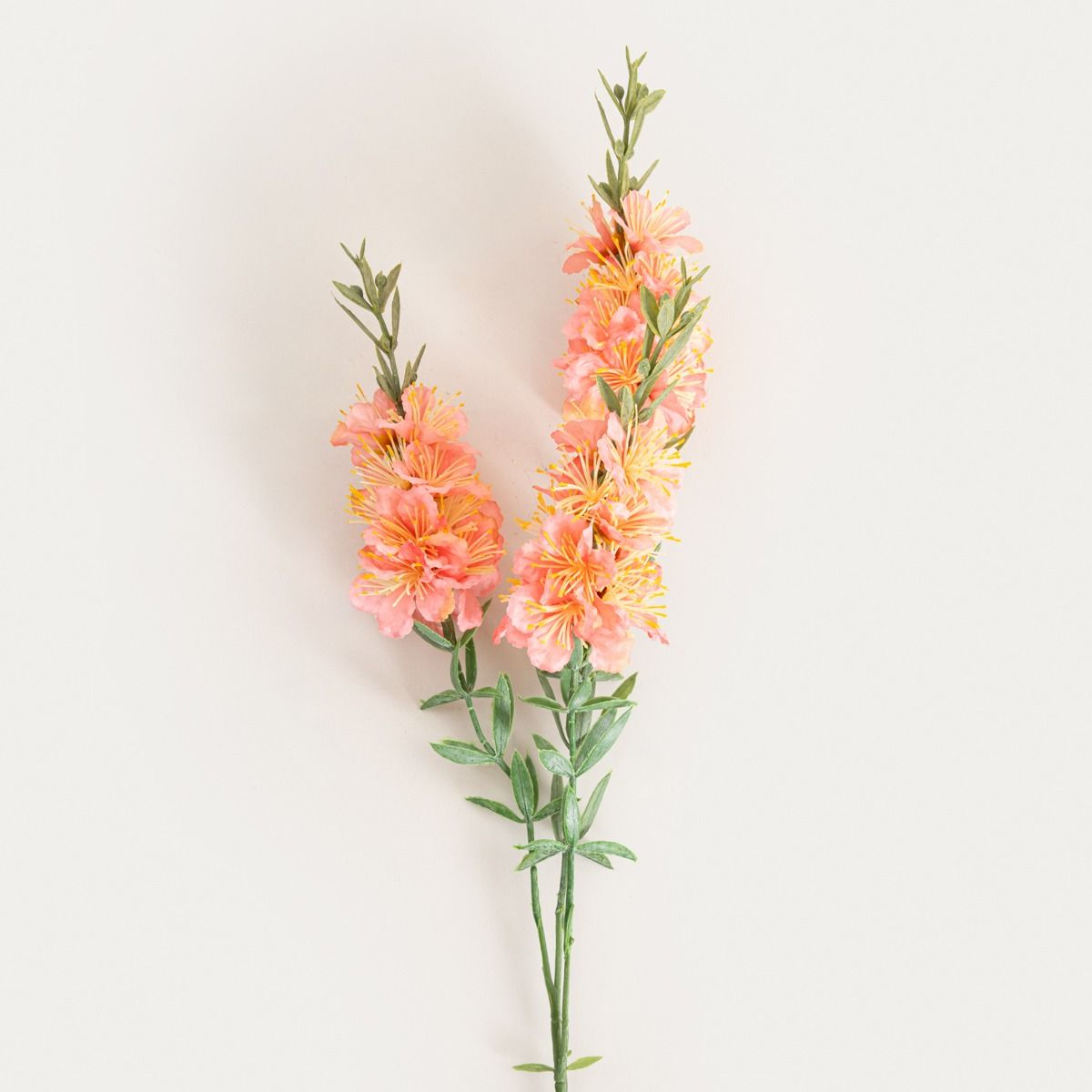 Gałązka sztuczna INGE potrójna koralowa 84 cm