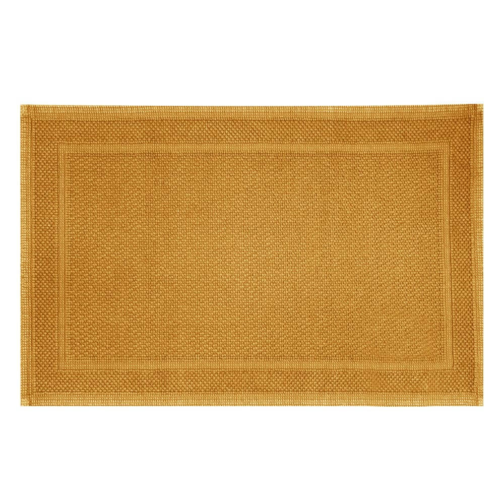 - Tapis de bain  pur coton jaune 60X110