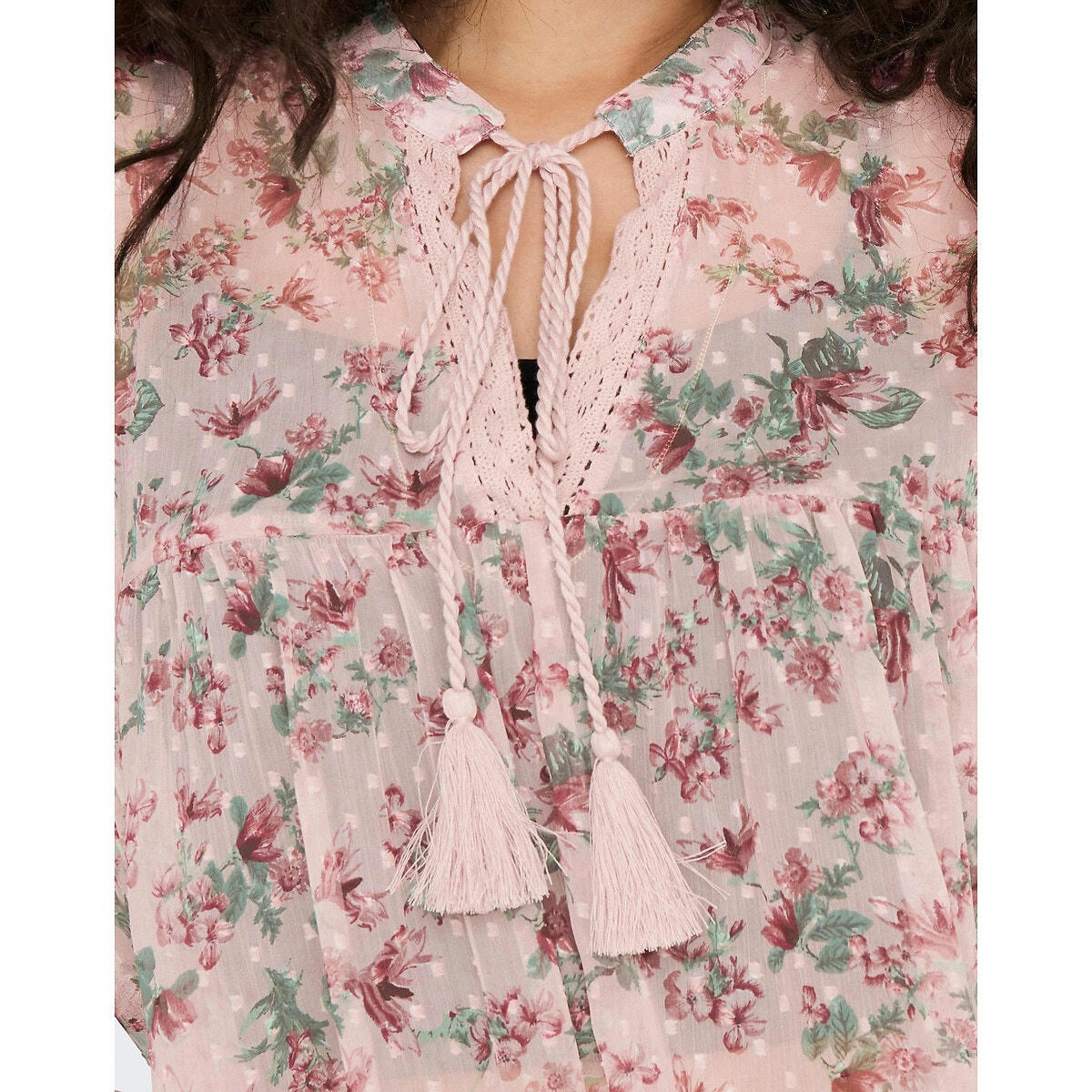 Blouse imprimée, manches longues