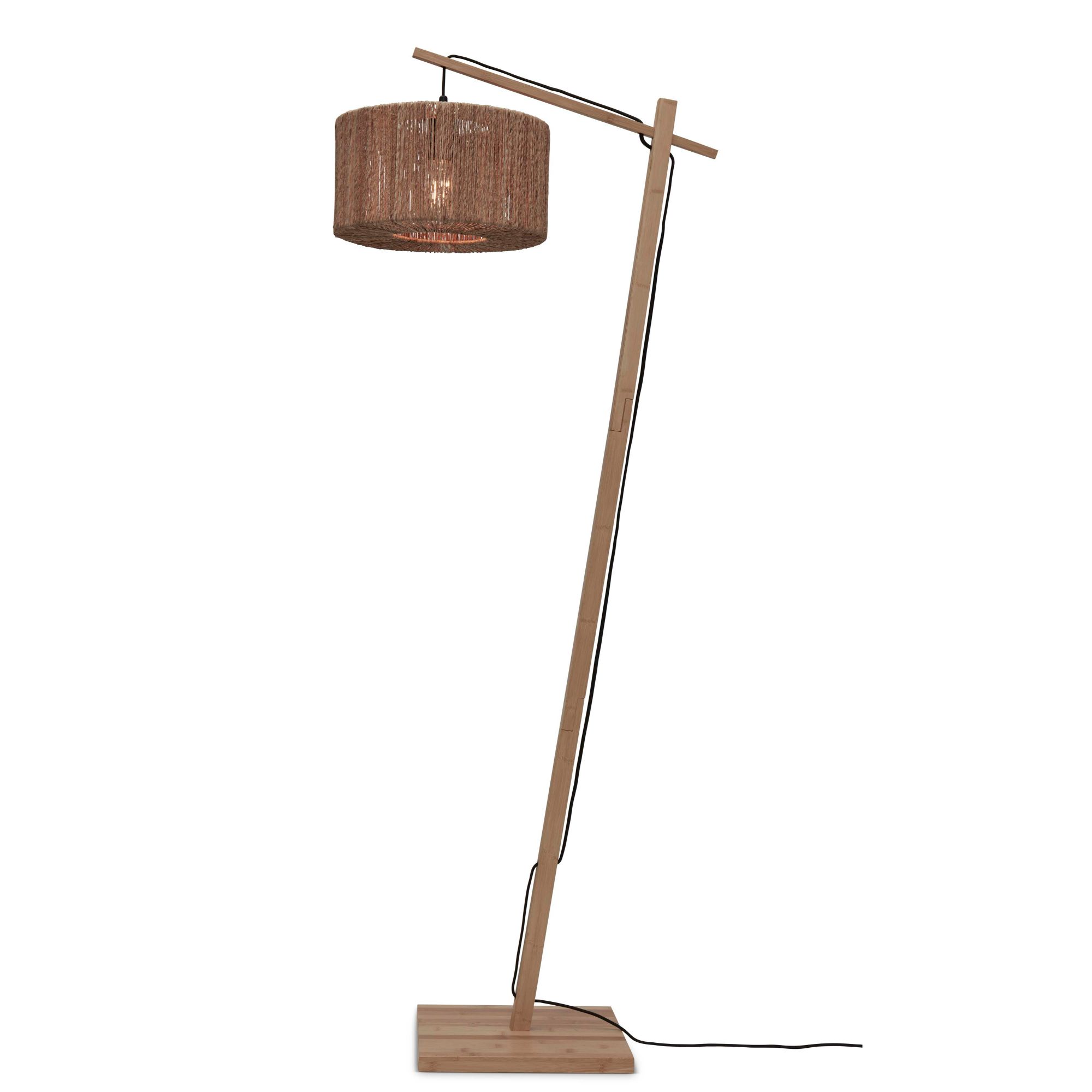 GOOD&MOJO vloerlamp Iguazu - bruin - Ø40cm