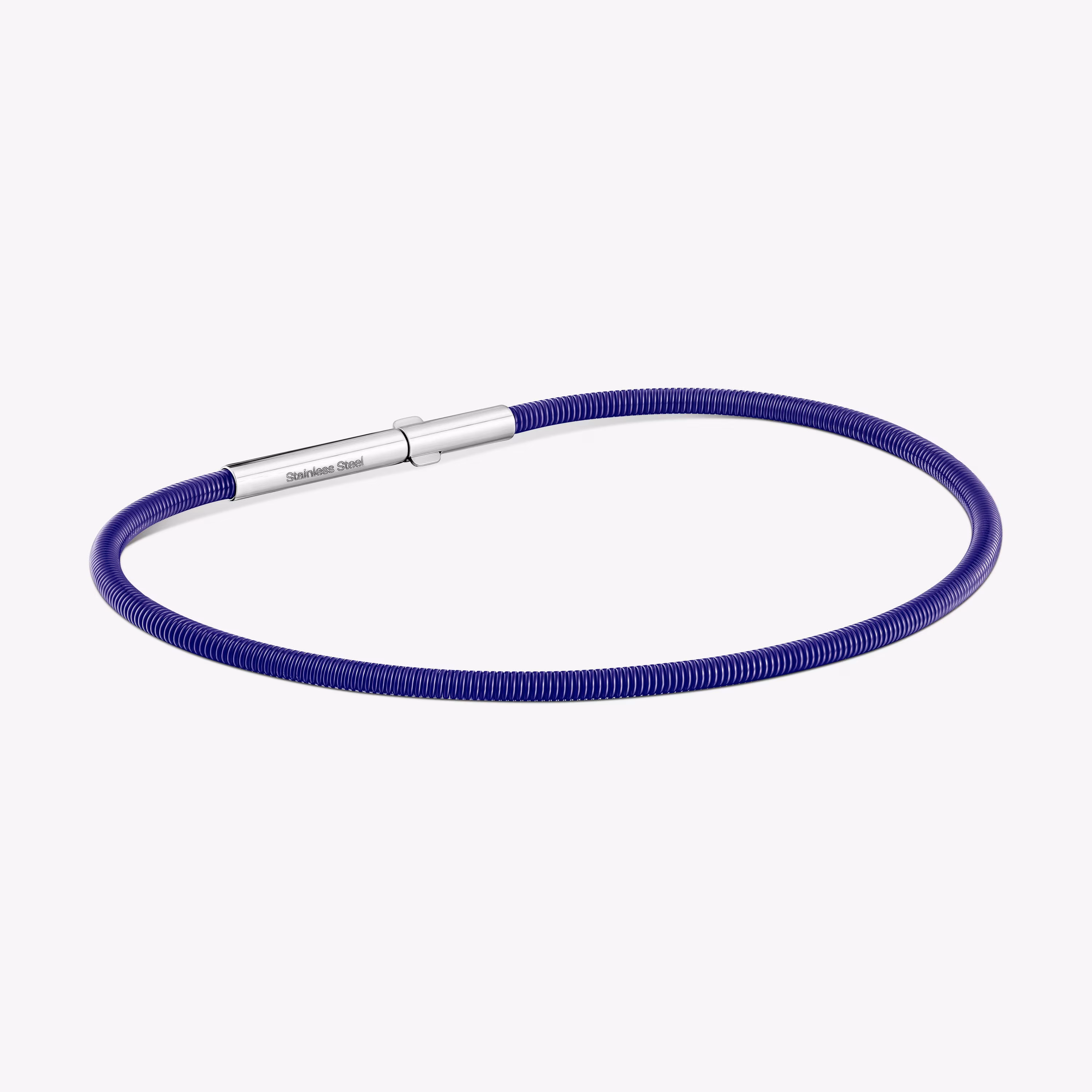 Pulsera de acero IP lila 17 cm Mesh Tube