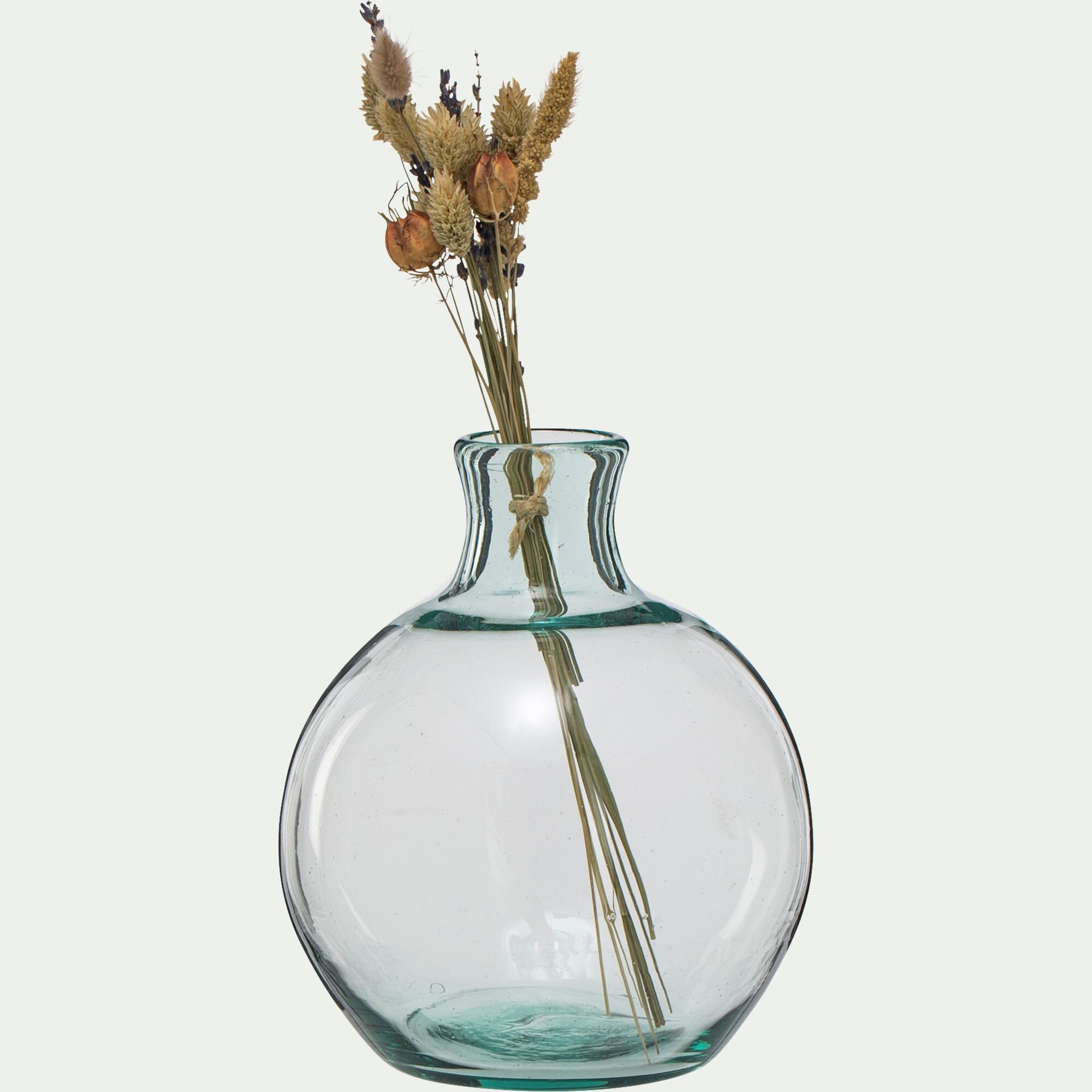 VALOUR - Vase boule en verre recyclé H24cm - transparent
