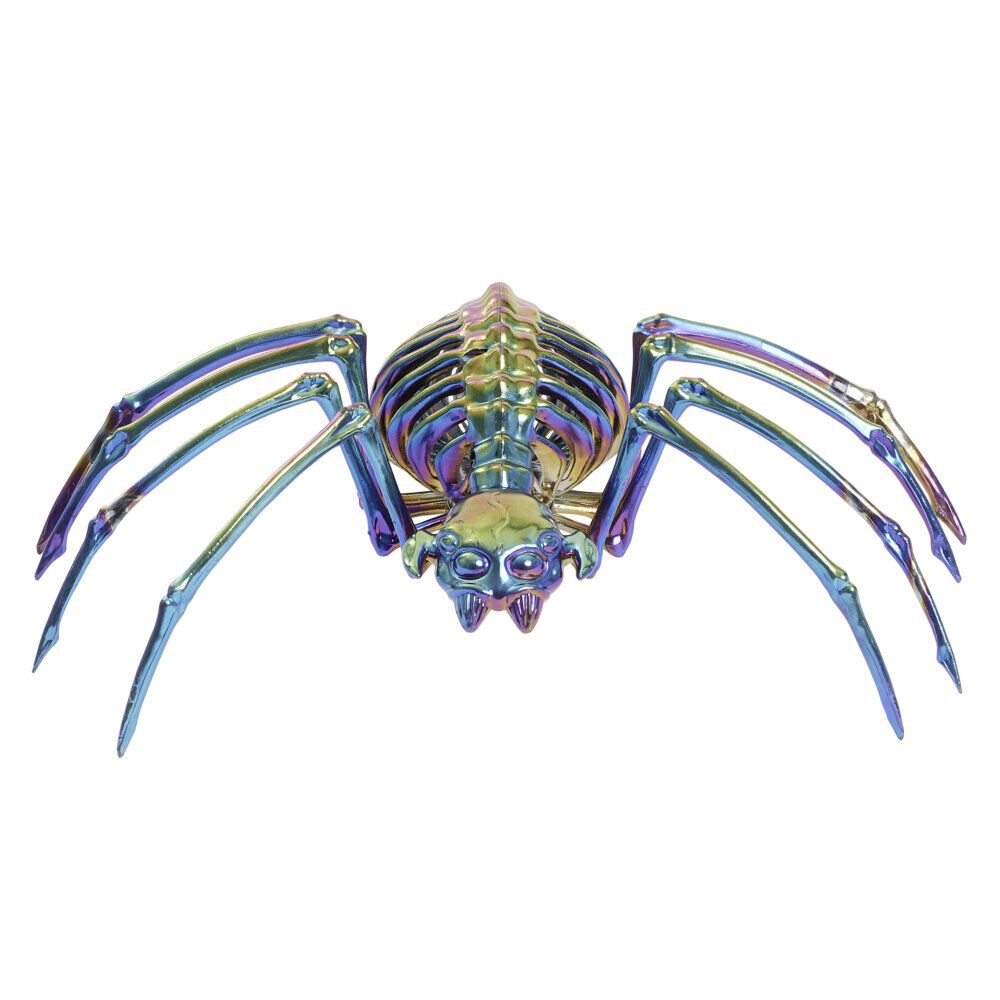 Décoration Halloween à poser Spirit araignée plastique iridescente 35x13xH20cm
