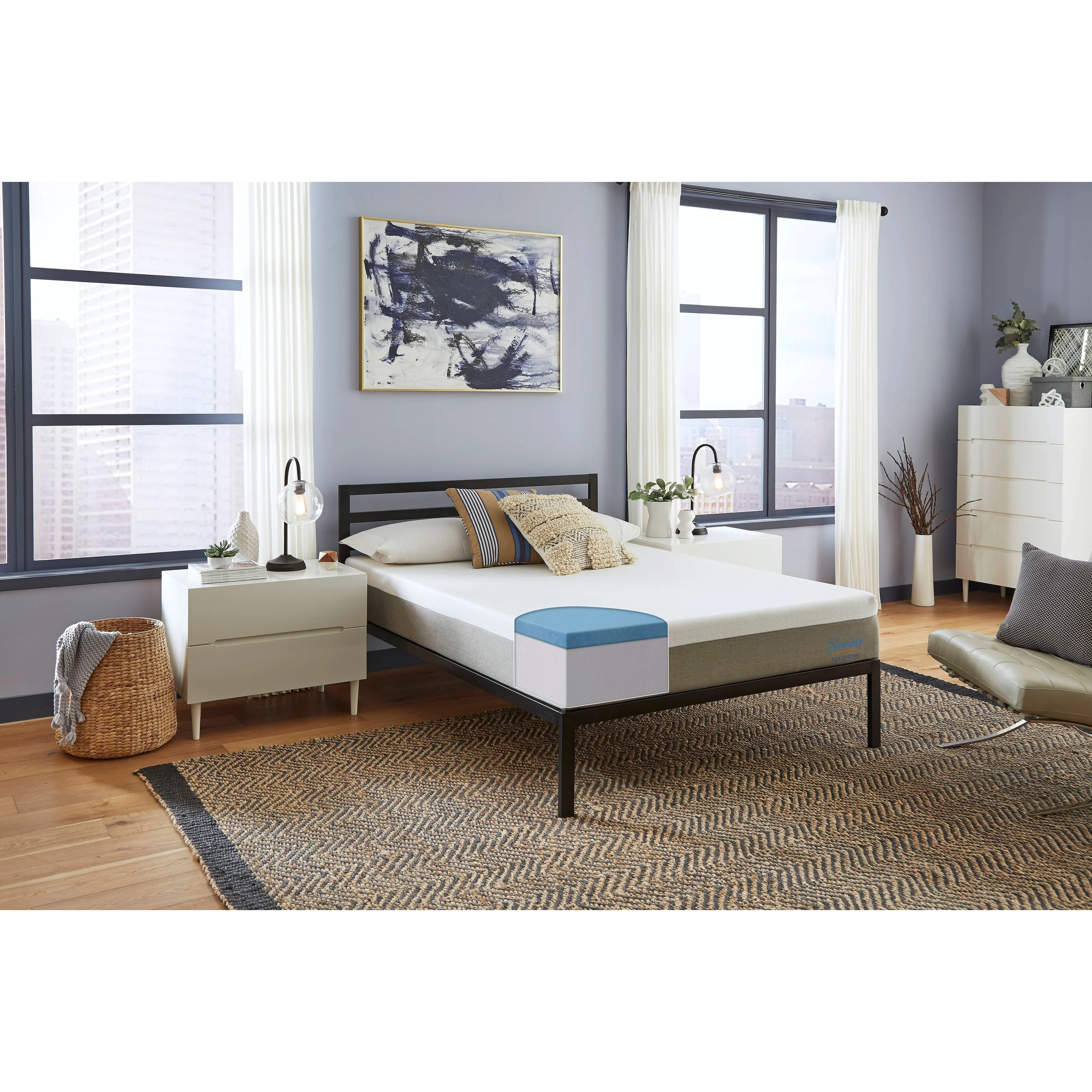 Slumber Solutions Essentials 10-inch Gel Memory Foam Mattress - White