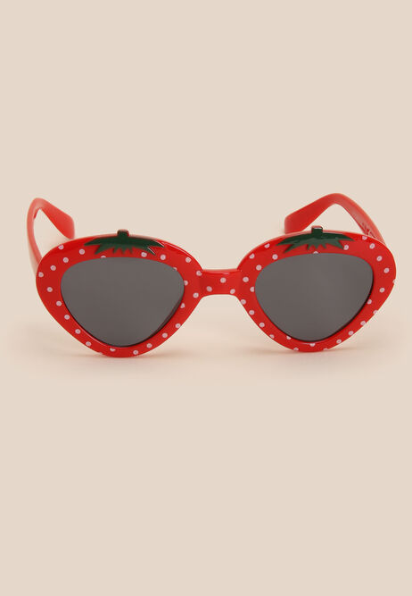 Girls Red Strawberry Cateye Sunglasses