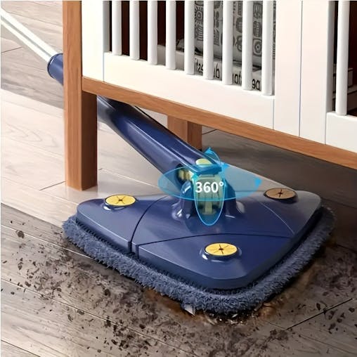 NNETM 360&deg; Triangle Rotating Cleaning Mop with Long Handle
