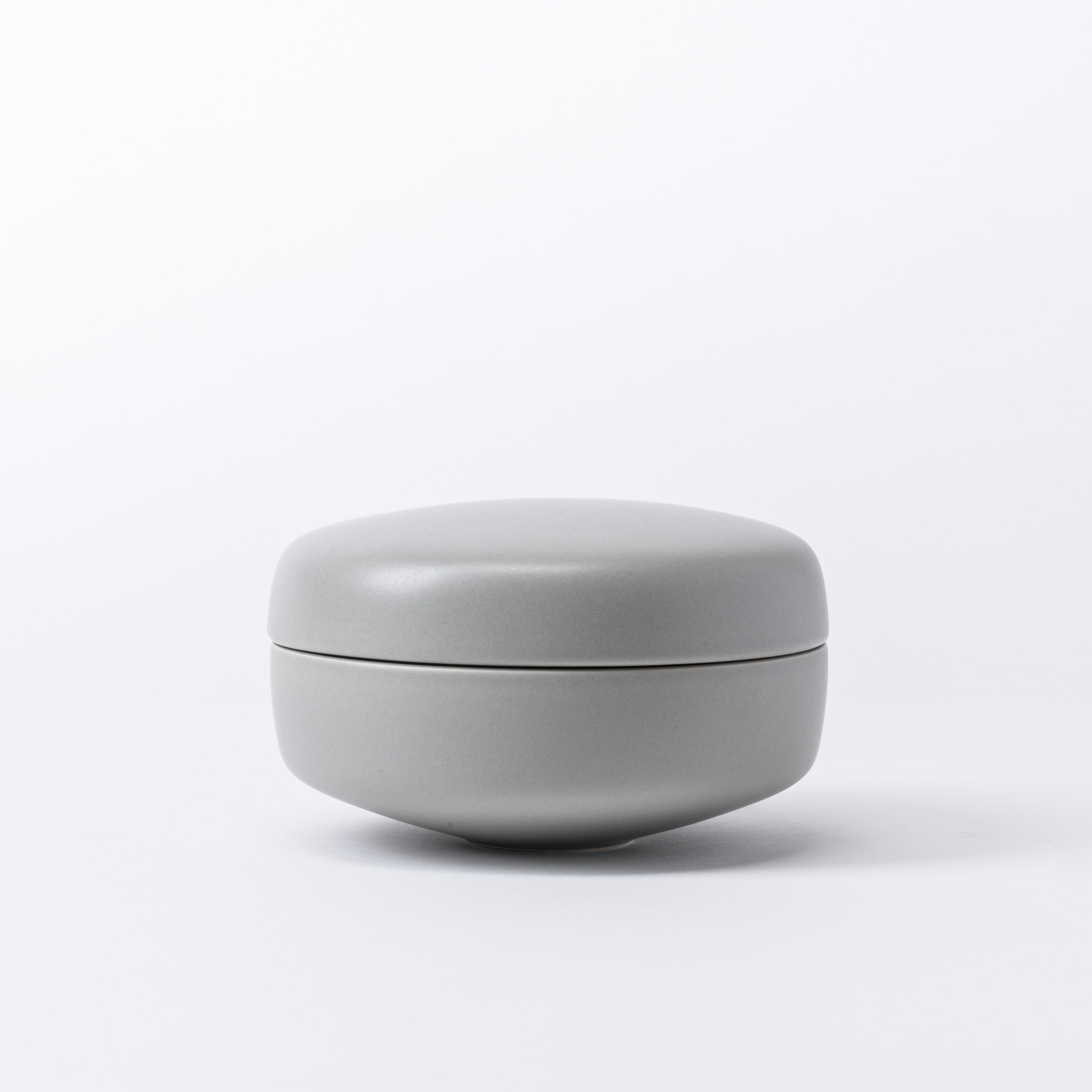 Small Belgian Block Storage Jar - Smooth Low-Profile Vanity Box