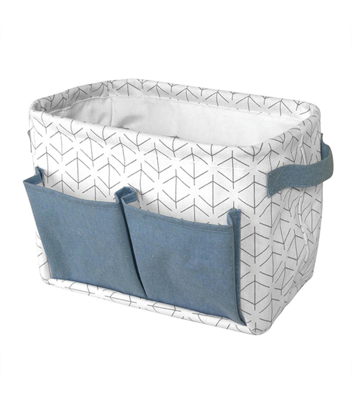 - Panier multi-compartiments blanc bleu