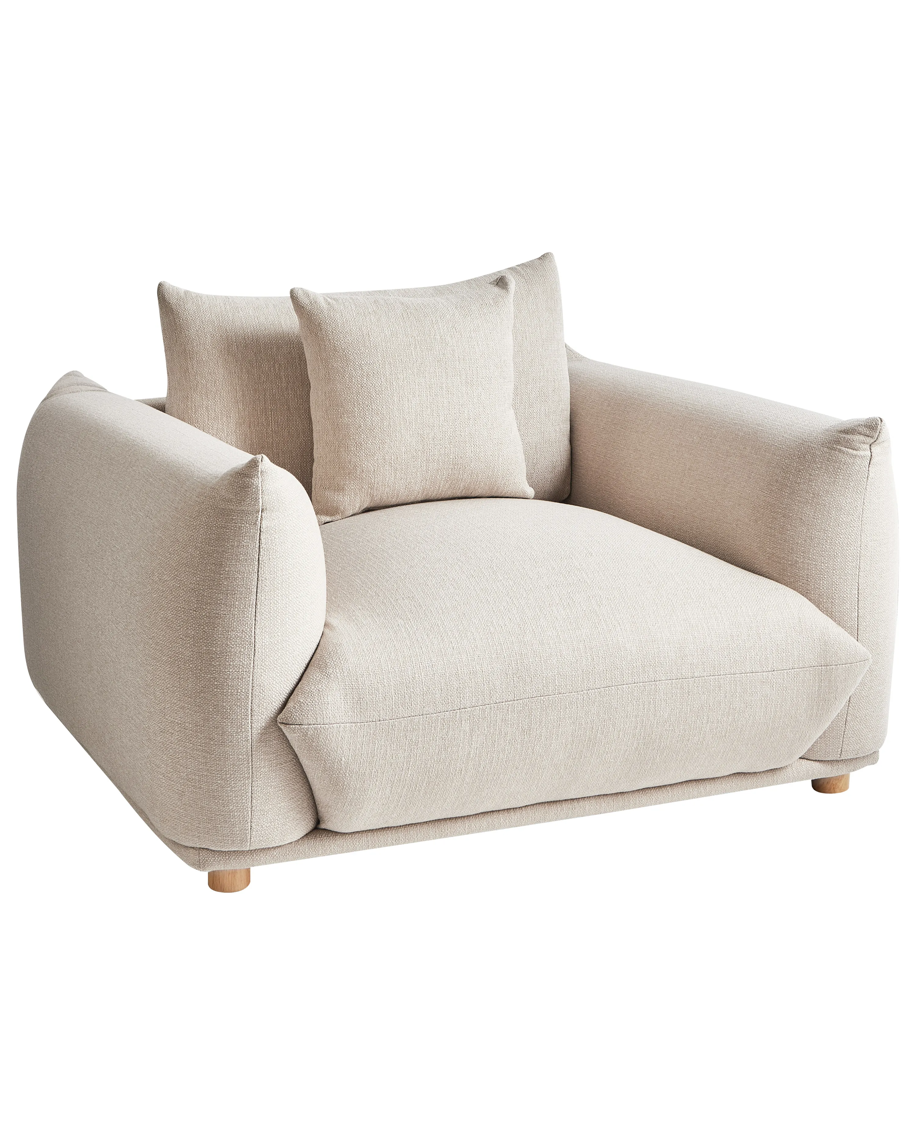 Armchair LUVOS Fabric Light Beige