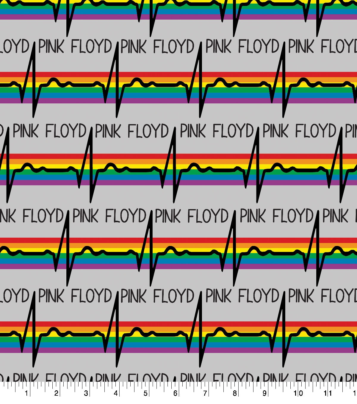 Pink Floyd Rainbow Arch Cotton Fabric