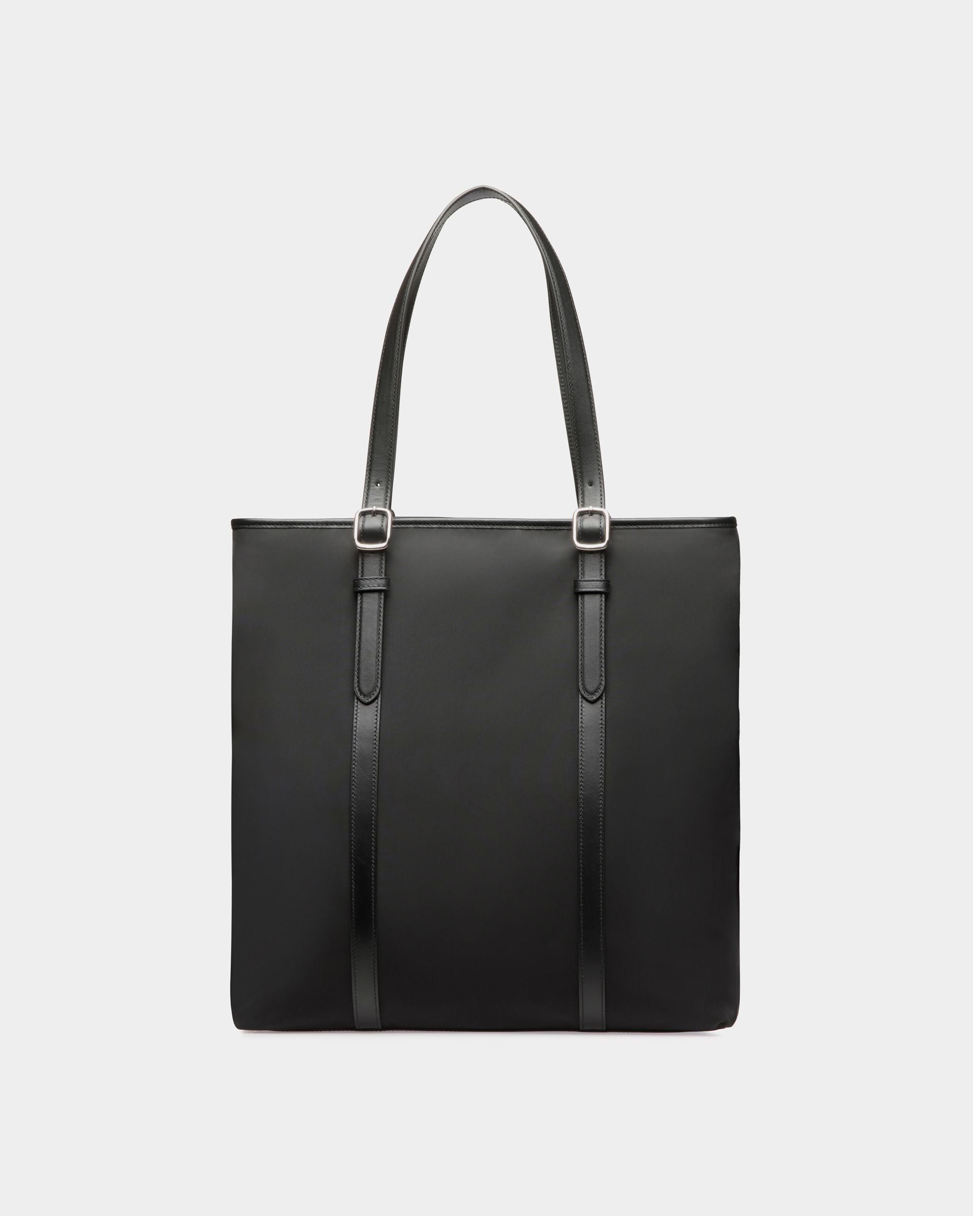 B-Light Tragetasche Aus Nylon Und Leder In Schwarz