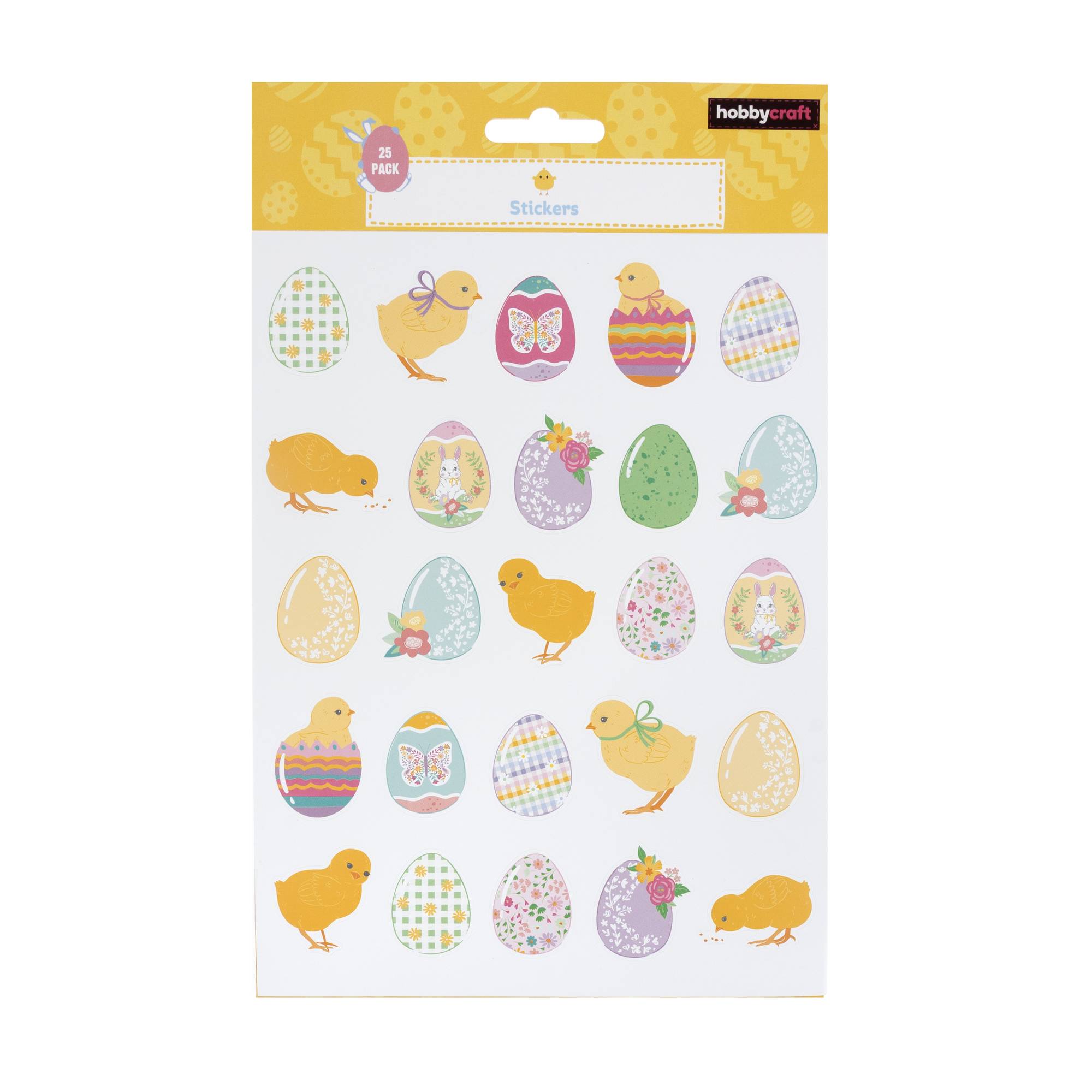 Egg and Chick Paper Stickers 25 Pack