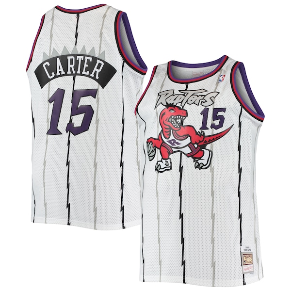 Vince Carter Toronto Raptors 1998/99 Big & Tall Hardwood Classics Swingman Jersey - White/Purple
