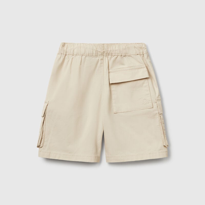 Parachute shorts in stretch cotton