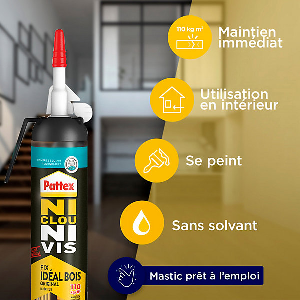 Colle Pattex Ni Clou Ni Vis extra fort et rapide cartouche 200g