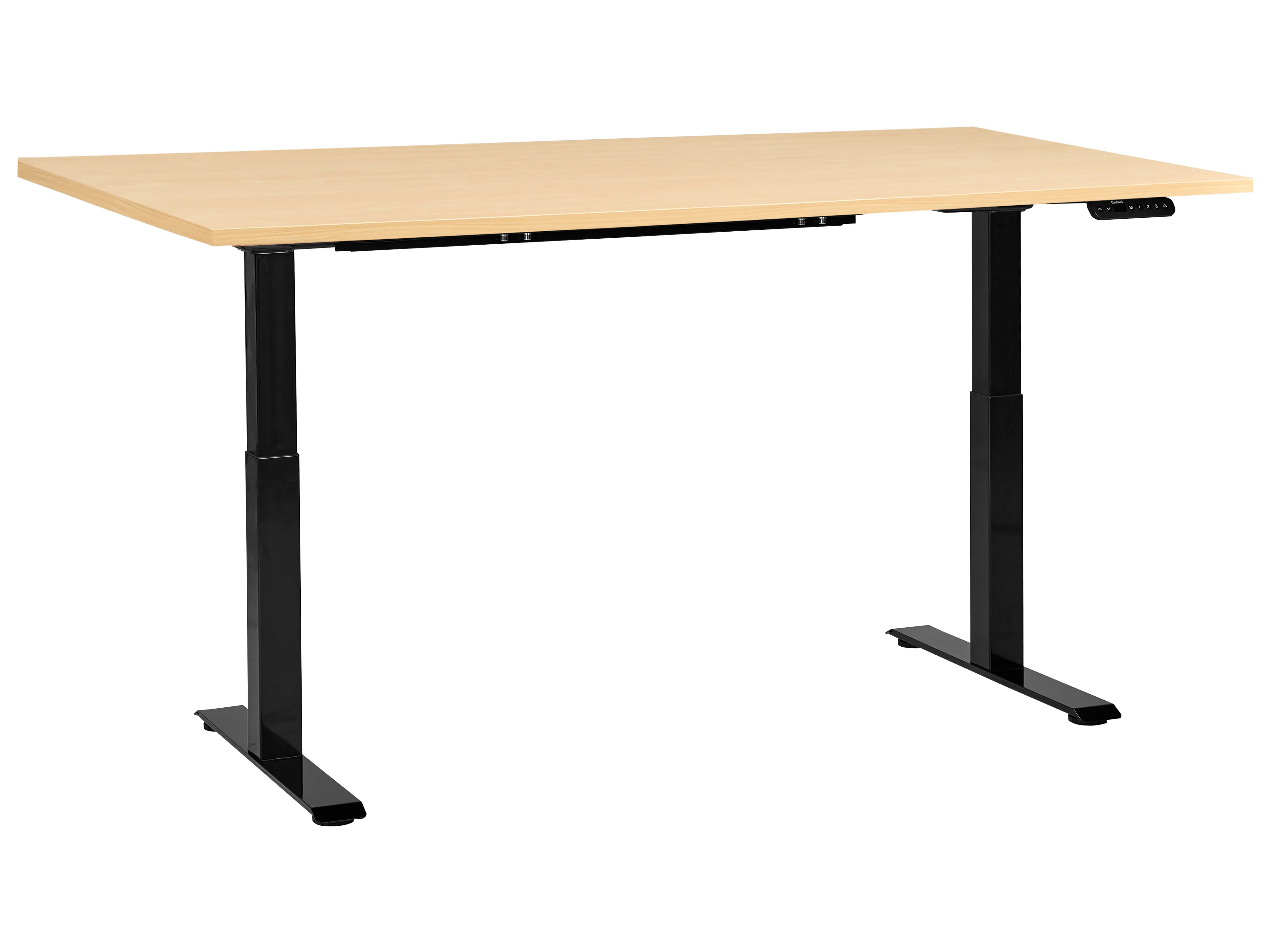 Electric Adjustable Standing Desk DESTINES Black/ Light Brown 160 cm 72 cm
