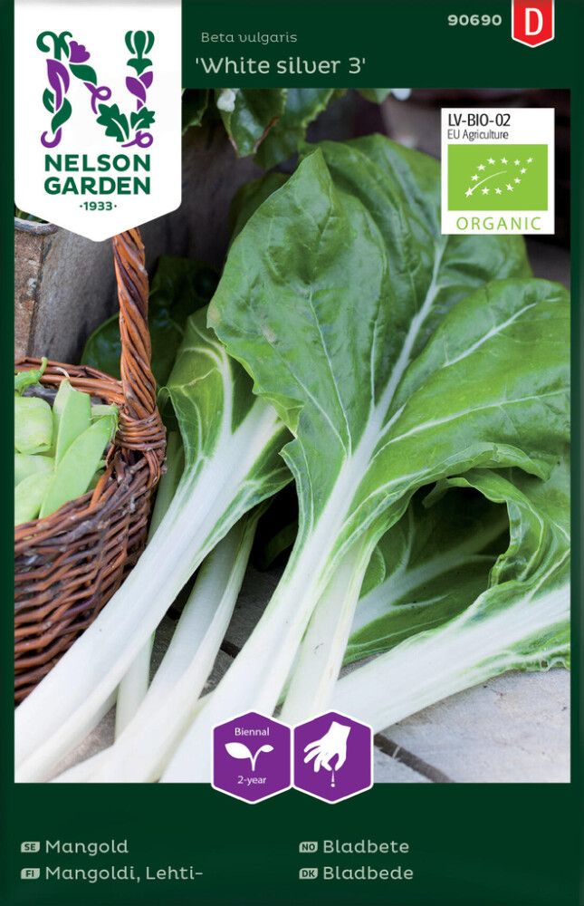 GRØNNSAKSFRØ NELSON GARDEN GRØNN BLADBETE WHITE SILVER 3