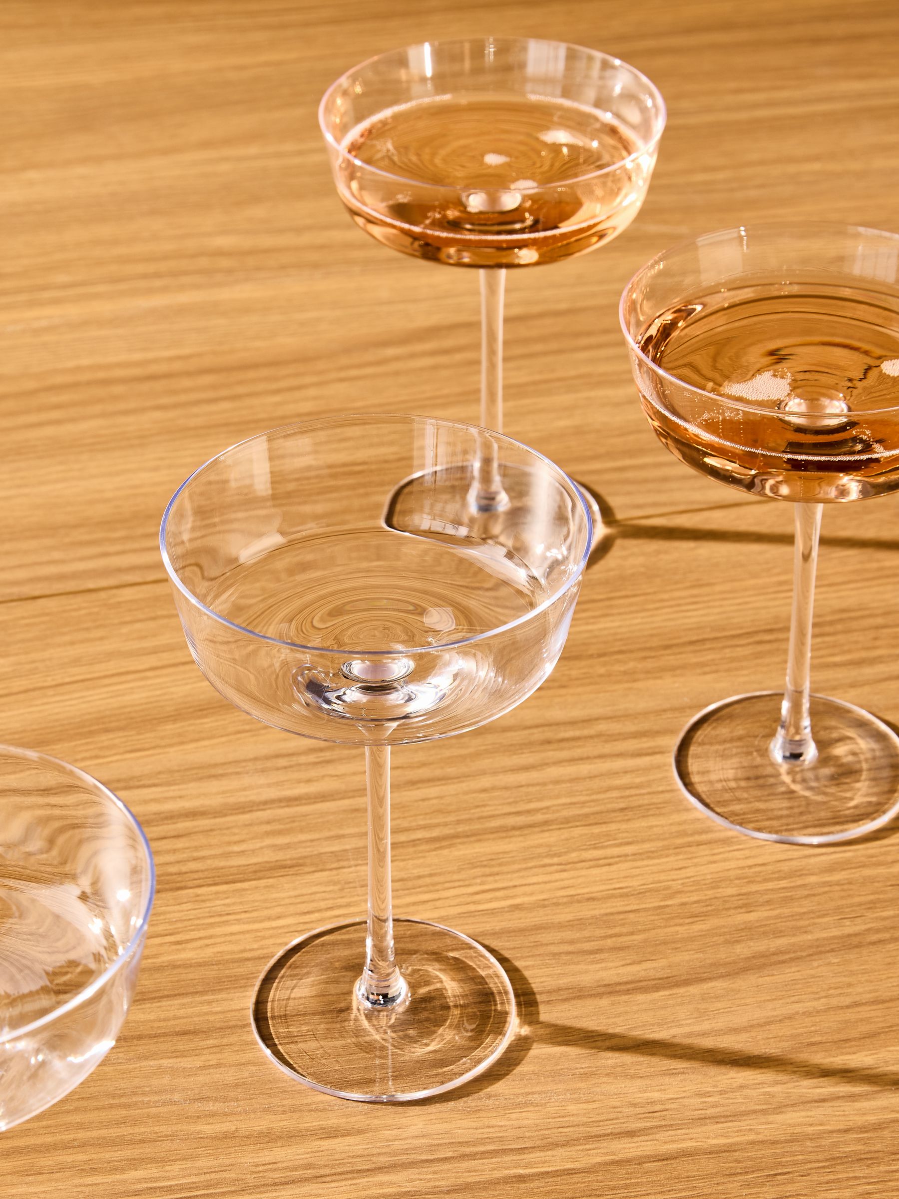 Set of 4 Velma Crystal Cocktail Glasses in Clear
